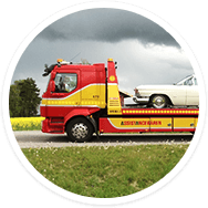 Bärgningsbil i arbete